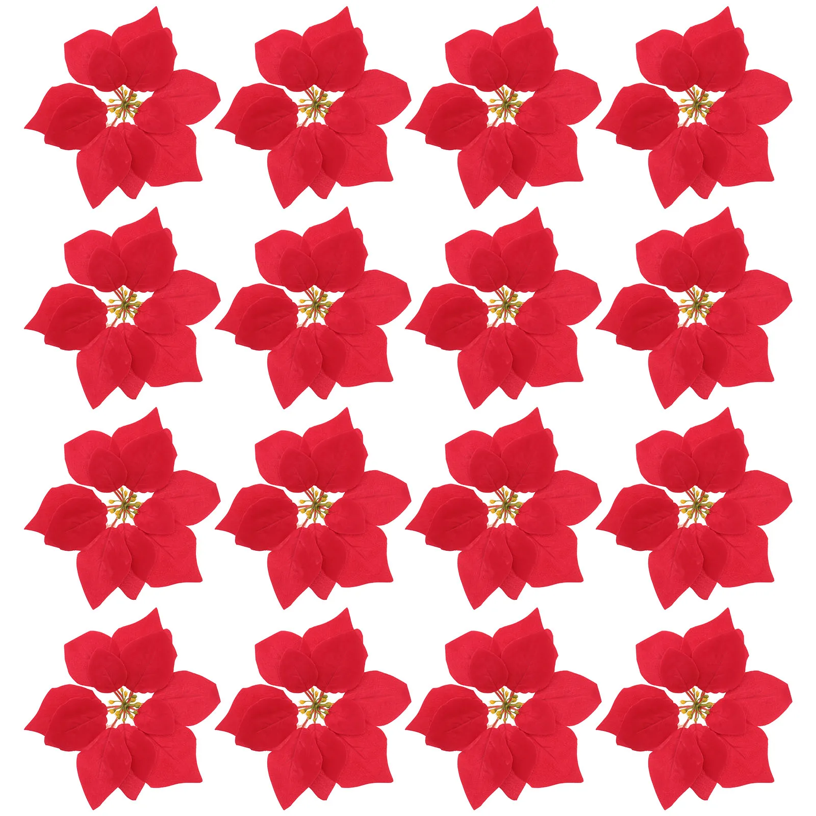 20 Pcs Artificial Christmas Decor Faux Red Poinsettia Flowers for Tree Centerpieces Arrangements Holiday Decorations
20 Pcs Artificial Christmas Decor Faux Red Poinsettia Flowers for Tree Centerpieces Arrangements Holiday Decorations