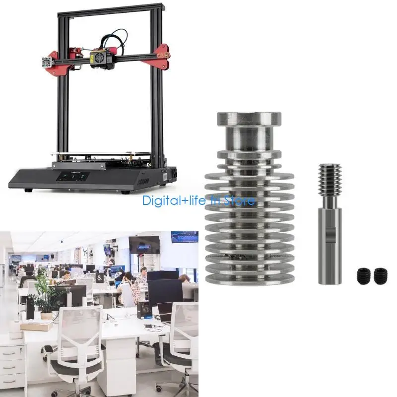 E06D All-Metal Alloy Heat Break Heatsink for V6 Hotend Heater Block
E06D All-Metal Alloy Heat Break Heatsink for V6 Hotend Heater Block