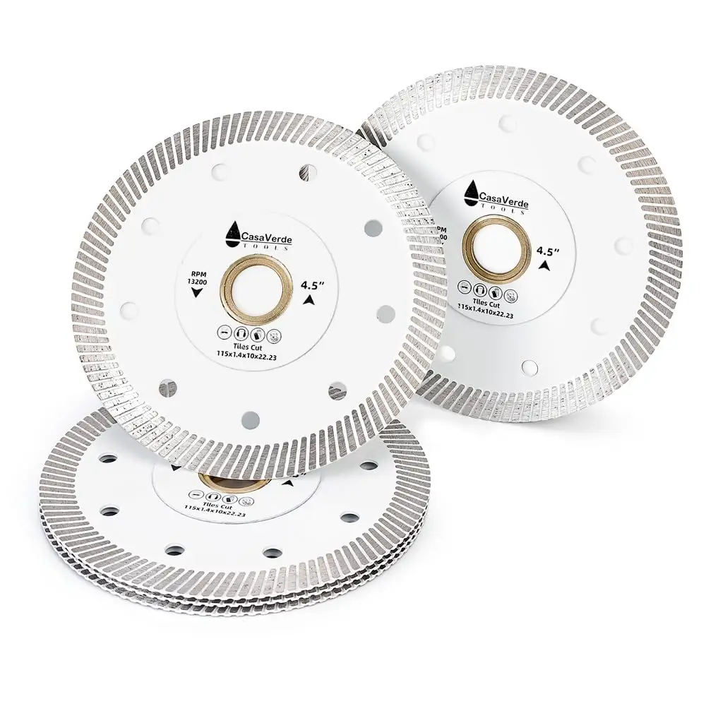 5-Pack 4.5" Diamond Turbo Tile Blade for Marble, Granite, Quartz - Fast Chip-Free Cutting
5-Pack 4.5" Diamond Turbo Tile Blade for Marble, Granite, Quartz - Fast Chip-Free Cutting
