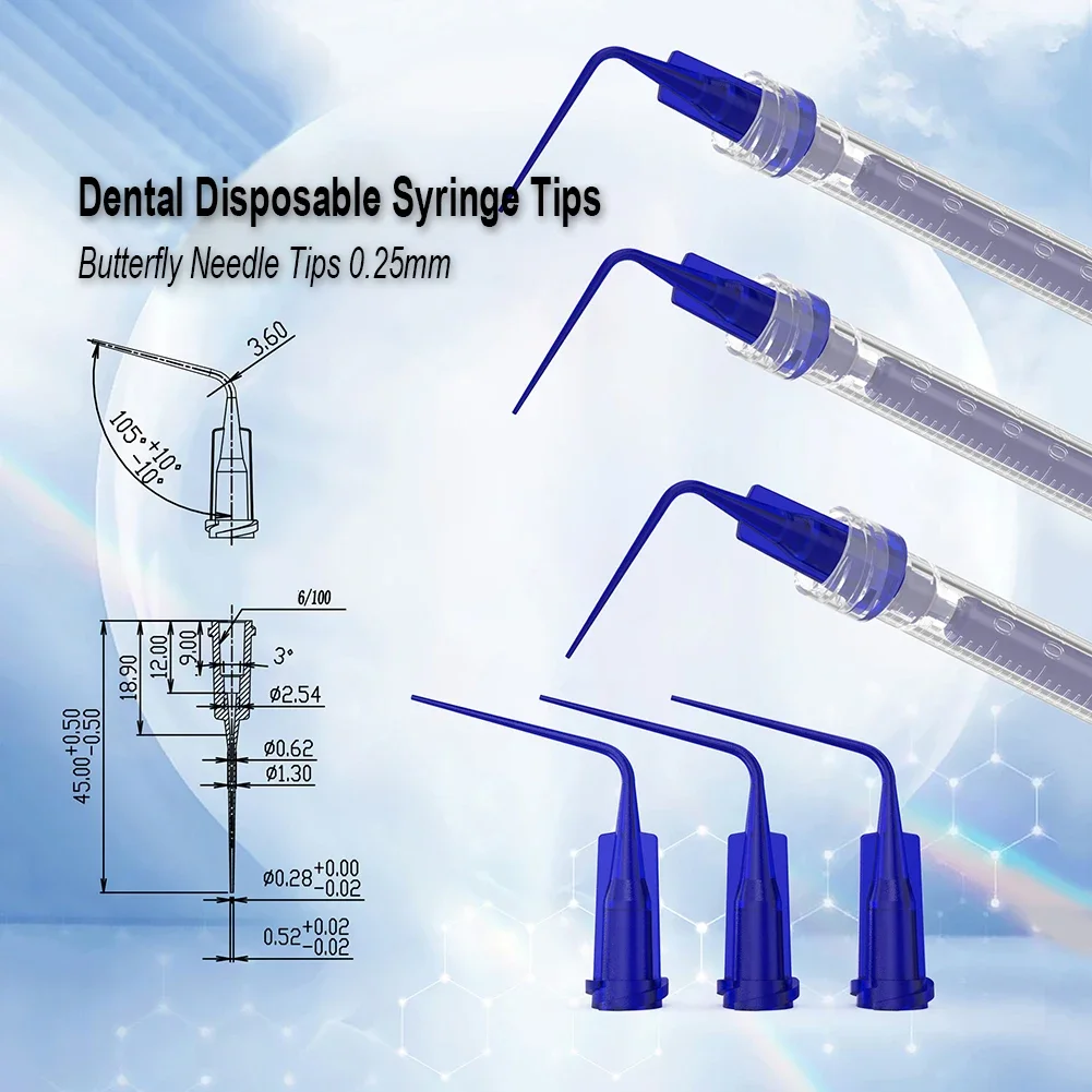 20Pcs Butterfly Shape Disposable Dental Syringe Needles Tips 0.25mm Endo Irrigation Root Canal Flowable Resin Gel Injection Tips
20Pcs Butterfly Shape Disposable Dental Syringe Needles Tips 0.25mm Endo Irrigation Root Canal Flowable Resin Gel Injection Tips