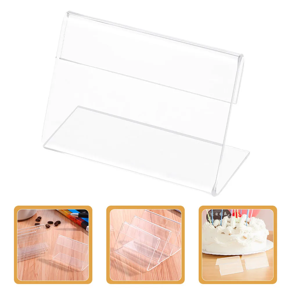 30Pcs Small Acrylic Sign Display Holder L-Shaped Transparent Card Stand for Name Tents Product Labels Food Tags Retail
30Pcs Small Acrylic Sign Display Holder L-Shaped Transparent Card Stand for Name Tents Product Labels Food Tags Retail
