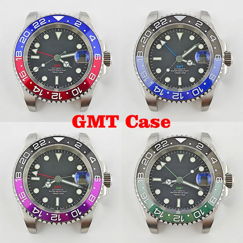 40mm GMT Case Custom Logo Dial Fit NH34 Movement Sapphire Glass 316L Stainless Steel NH34 Case Parts C3 luminous Watch Case
40mm GMT Case Custom Logo Dial Fit NH34 Movement Sapphire Glass 316L Stainless Steel NH34 Case Parts C3 luminous Watch Case