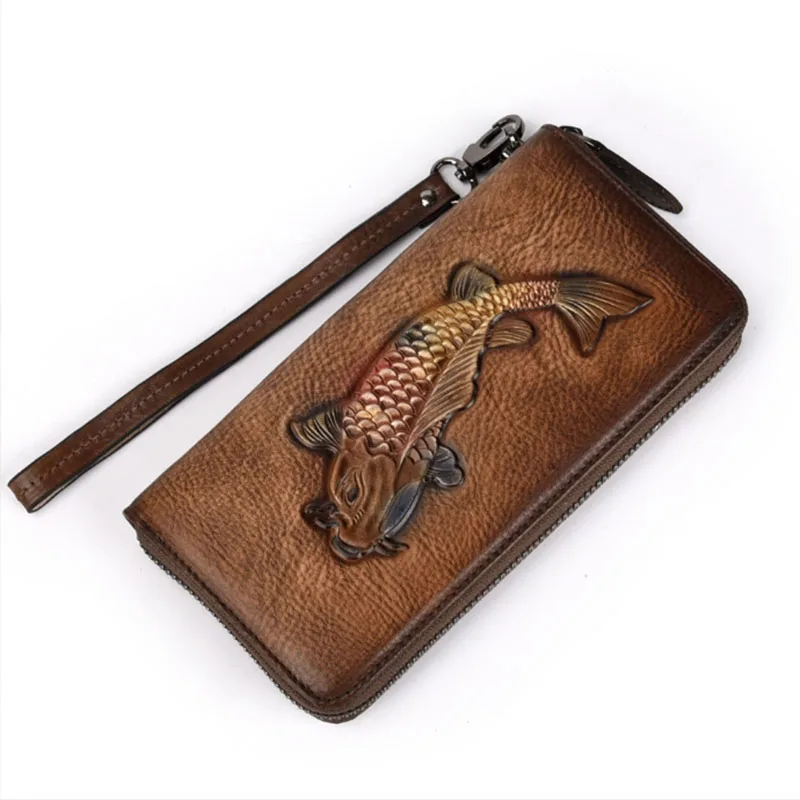 Vintage wallet long zipper leather change bag card bag wallet casual hand-held bag mobile phone bag
Vintage wallet long zipper leather change bag card bag wallet casual hand-held bag mobile phone bag