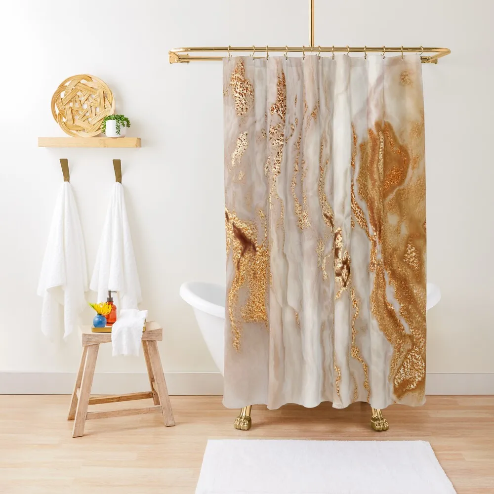Glamorous Gold (Faux) Glitter Vein (Faux) Marble With (Faux) Copper Sparkles Shower Curtain Shower Curtains For Bathrooms
Glamorous Gold (Faux) Glitter Vein (Faux) Marble With (Faux) Copper Sparkles Shower Curtain Shower Curtains For Bathrooms