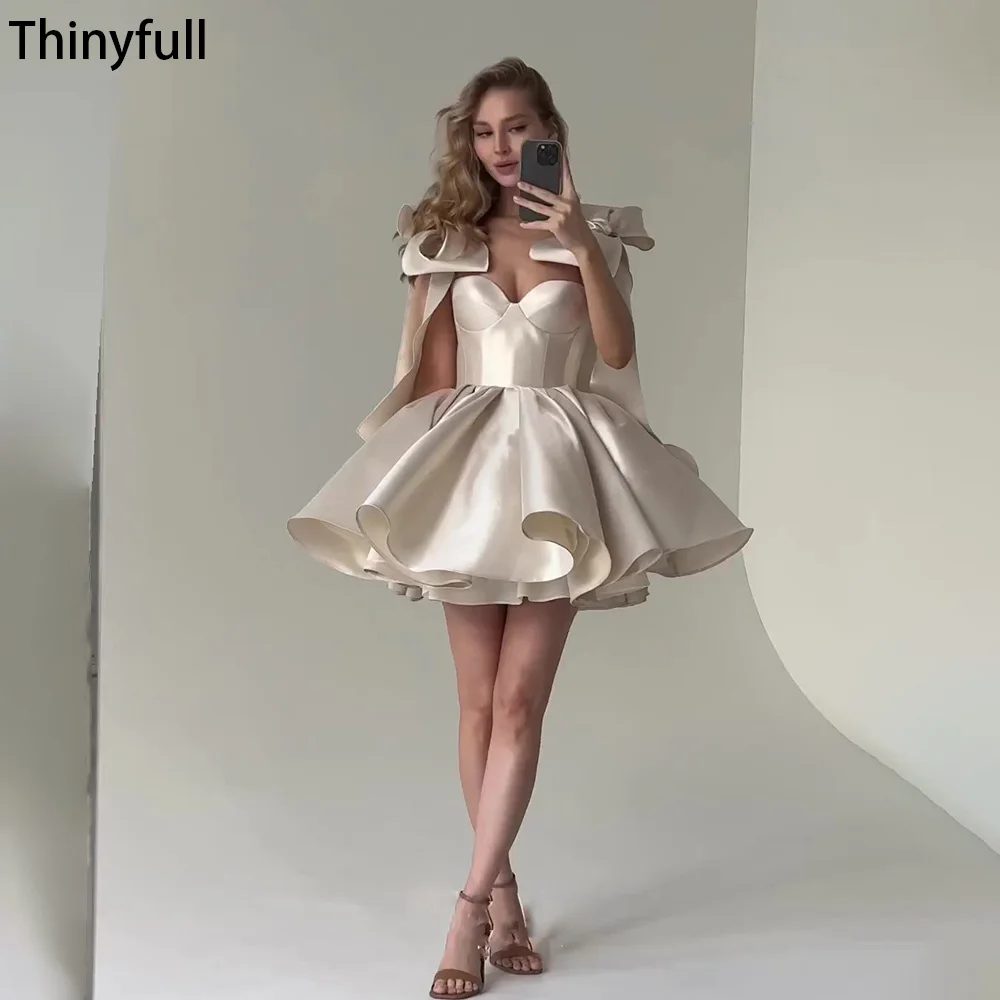 Thinyfull Mini Prom Dresses Sweetheart Stain Lace Up Party Gowns with Bow Cocktail Dresses Celebrate Dresses for Girl Customized
Thinyfull Mini Prom Dresses Sweetheart Stain Lace Up Party Gowns with Bow Cocktail Dresses Celebrate Dresses for Girl Customized