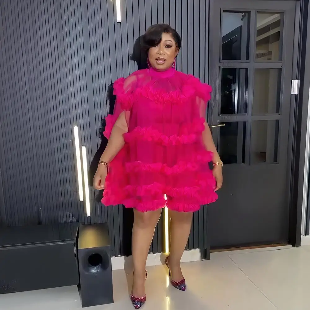 Fashion African Dresses for Woman Two Piece Short Dress Gauze Embroidery Nigerian Evening Party Dress Gown Ankara Dashiki Robe
Fashion African Dresses for Woman Two Piece Short Dress Gauze Embroidery Nigerian Evening Party Dress Gown Ankara Dashiki Robe