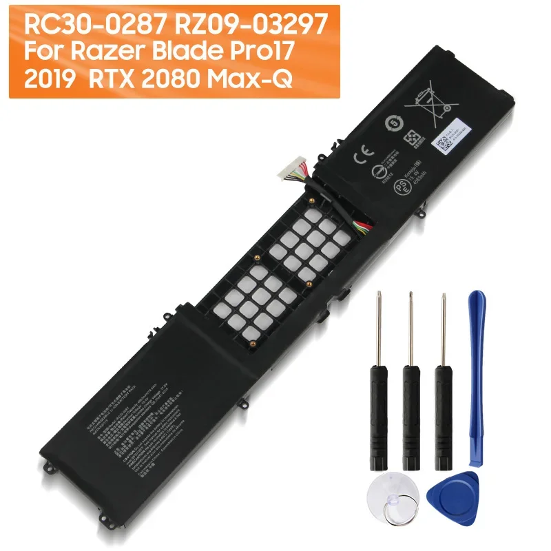 Новый сменный аккумулятор RC30-0287 для Razer Blade Pro17 2019 RZ09-03297 RTX 2080 Max-Q, аккумулятор 4583 мАч с инструментами
Новый сменный аккумулятор RC30-0287 для Razer Blade Pro17 2019 RZ09-03297 RTX 2080 Max-Q, аккумулятор 4583 мАч с инструментами
