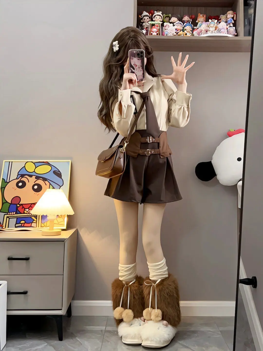 Japan Brown Suit Collar Shirt Top I-Pleat Shorts Spring And Autumn New College Style Niche Design Suit For Women
Japan Brown Suit Collar Shirt Top I-Pleat Shorts Spring And Autumn New College Style Niche Design Suit For Women