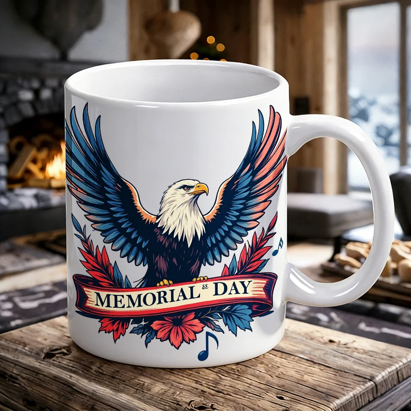 Memorial Day Themed Coffee Mug Retro Patriotic Eagle Ceramic Tea Cup, Milk Cup, Office Cup, Gift for Friends, Fade-resistant
Memorial Day Themed Coffee Mug Retro Patriotic Eagle Ceramic Tea Cup, Milk Cup, Office Cup, Gift for Friends, Fade-resistant