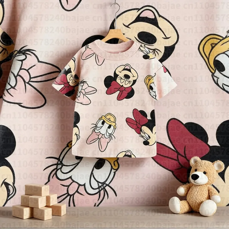 2025-26, летняя милая футболка с Минни для девочек, одежда, топы с короткими рукавами, модные детские повседневные футболки с круглым вырезом, свободные
2025-26, летняя милая футболка с Минни для девочек, одежда, топы с короткими рукавами, модные детские повседневные футболки с круглым вырезом, свободные