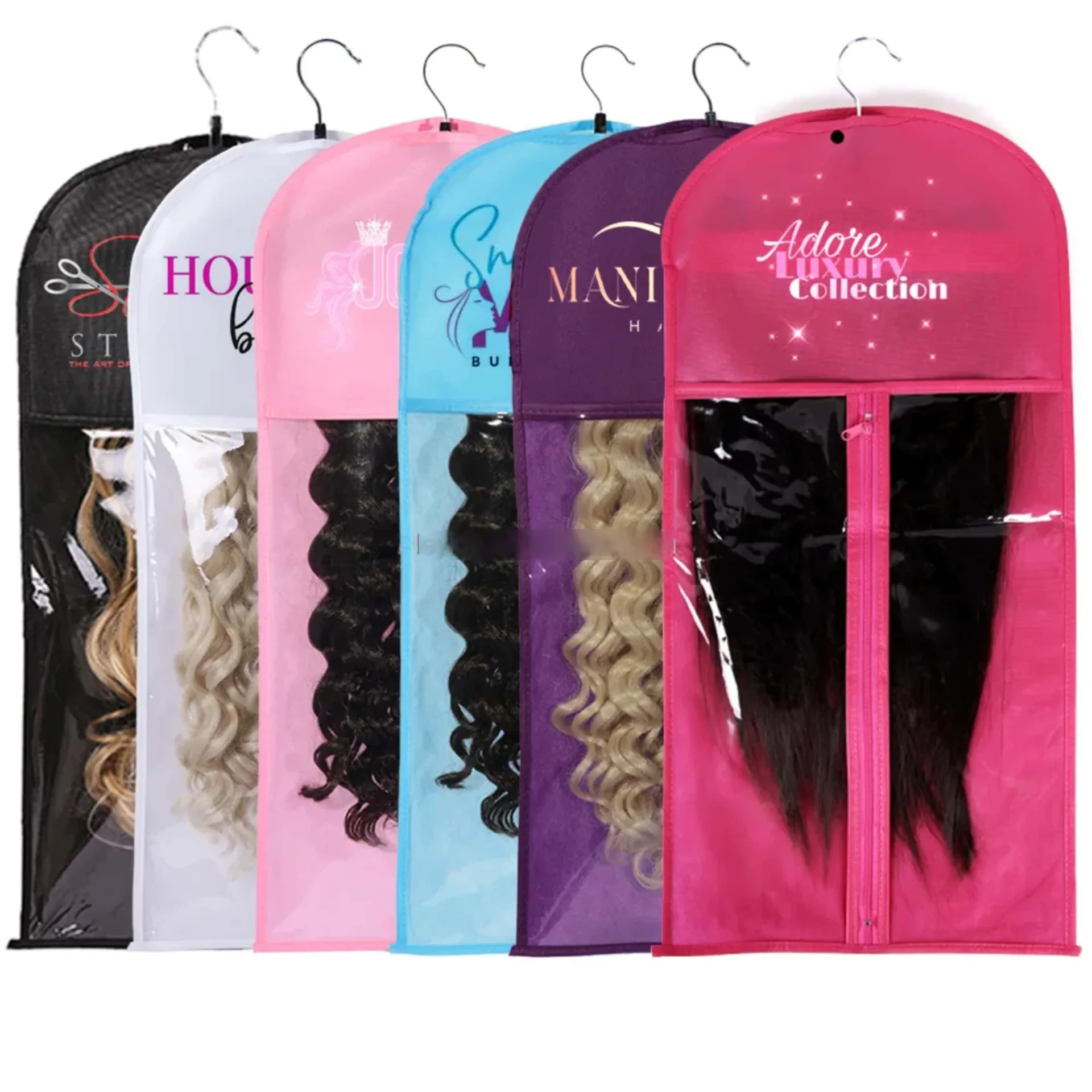 Wig Storage Bag Packaging Bag Dust Bag Portable Non-woven Bag with Hanger
Wig Storage Bag Packaging Bag Dust Bag Portable Non-woven Bag with Hanger