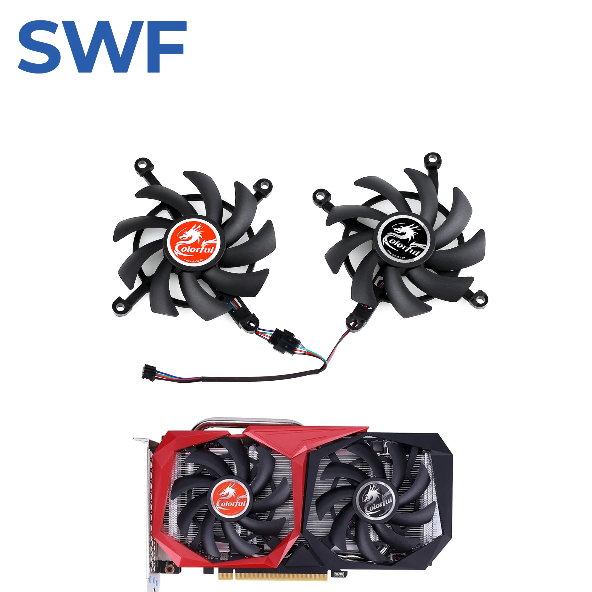 RTX 2060 Super Cooling Fan Replacement For COLORFUL GTX 1660 1650 SUPER Ti RTX 2060 Super Graphics Card Cooler Fan
RTX 2060 Super Cooling Fan Replacement For COLORFUL GTX 1660 1650 SUPER Ti RTX 2060 Super Graphics Card Cooler Fan