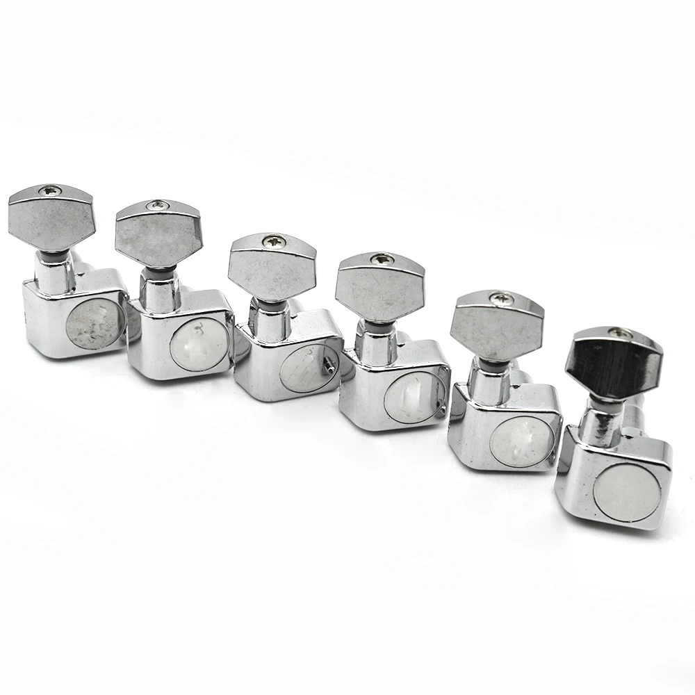 6R Square Guitarra Peg Locking String Guitar Tuning Pegs Key Tuner Machine Head for FD ST Electric Guitar Silver with Logo
6R Square Guitarra Peg Locking String Guitar Tuning Pegs Key Tuner Machine Head for FD ST Electric Guitar Silver with Logo