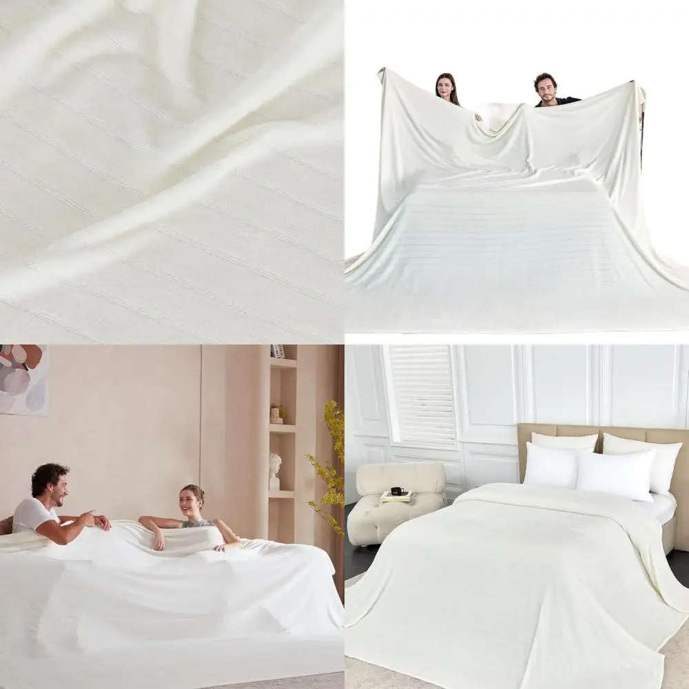 Гигантское полосатое одеяло 120x120 см цвета слоновой кости - идеально подходит для кровати California King, дивана, путешествий
Гигантское полосатое одеяло 120x120 см цвета слоновой кости - идеально подходит для кровати California King, дивана, путешествий