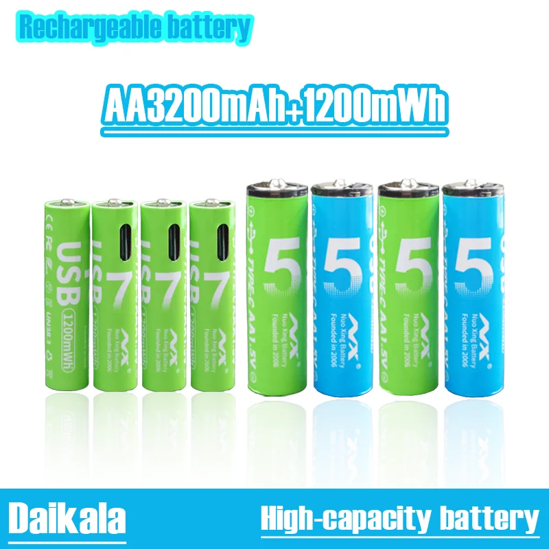 2025 New AA Rechargeable Battery 3200mAh 1200mAh 1.5V AA AAA New LED Light Toy Lithium High Capacity Battery Mp3
2025 New AA Rechargeable Battery 3200mAh 1200mAh 1.5V AA AAA New LED Light Toy Lithium High Capacity Battery Mp3