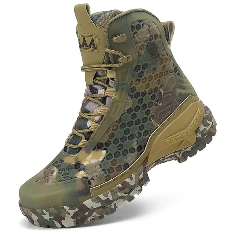 High-Top Leather Men's Boots Breathable Desert Combat Boots Outdoor Non-slip Hiking Boots Men Motorcycle Boots Work Ankle Boots
High-Top Leather Men's Boots Breathable Desert Combat Boots Outdoor Non-slip Hiking Boots Men Motorcycle Boots Work Ankle Boots