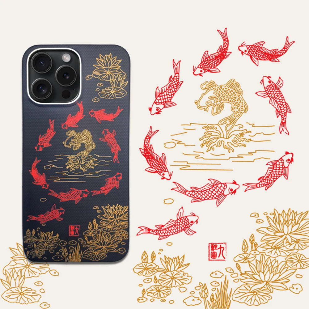 Carp leaps dragon gate, symbolizing fortune Carbon Fiber Aramid Fiber Strong Magnetic Adsorption Suitable iPhone 15 16 Pro MAX
Carp leaps dragon gate, symbolizing fortune Carbon Fiber Aramid Fiber Strong Magnetic Adsorption Suitable iPhone 15 16 Pro MAX