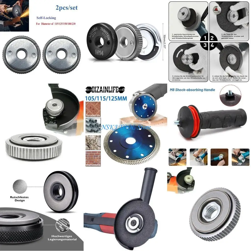 L8RC HOT M14 Замена нити с заменой шлифовальной гиров внутренней внешней фланцевой гайки Установите инструменты
L8RC HOT M14 Замена нити с заменой шлифовальной гиров внутренней внешней фланцевой гайки Установите инструменты