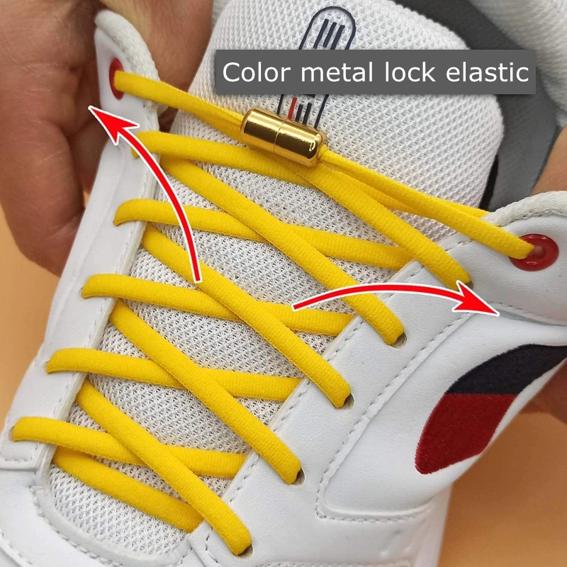 1 Pair Elastic Shoelaces Lock No Tie Shoelace Round Color Metal Easy to Remove Suitable for All Shoes Lazy Lace 21 Colors
1 Pair Elastic Shoelaces Lock No Tie Shoelace Round Color Metal Easy to Remove Suitable for All Shoes Lazy Lace 21 Colors