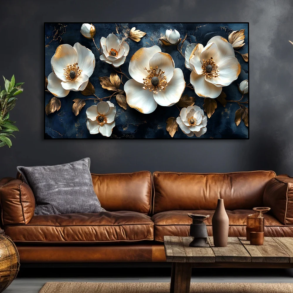 Platinum Flowers and Leaves Wall Art Canvas Painting Nordic Posters and Printed Wall Pictures for Living Room Flower Decoration
Platinum Flowers and Leaves Wall Art Canvas Painting Nordic Posters and Printed Wall Pictures for Living Room Flower Decoration