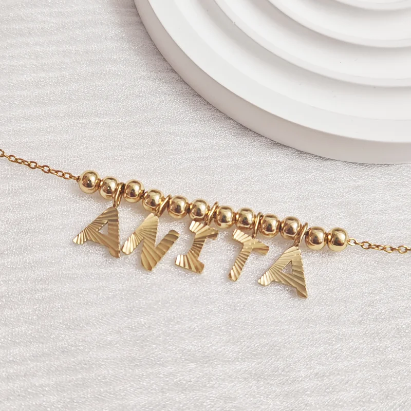Customized Name Necklace Letter Name Stainless Steel Ball Material Multiple Colors Boys and Girls Gifts
Customized Name Necklace Letter Name Stainless Steel Ball Material Multiple Colors Boys and Girls Gifts