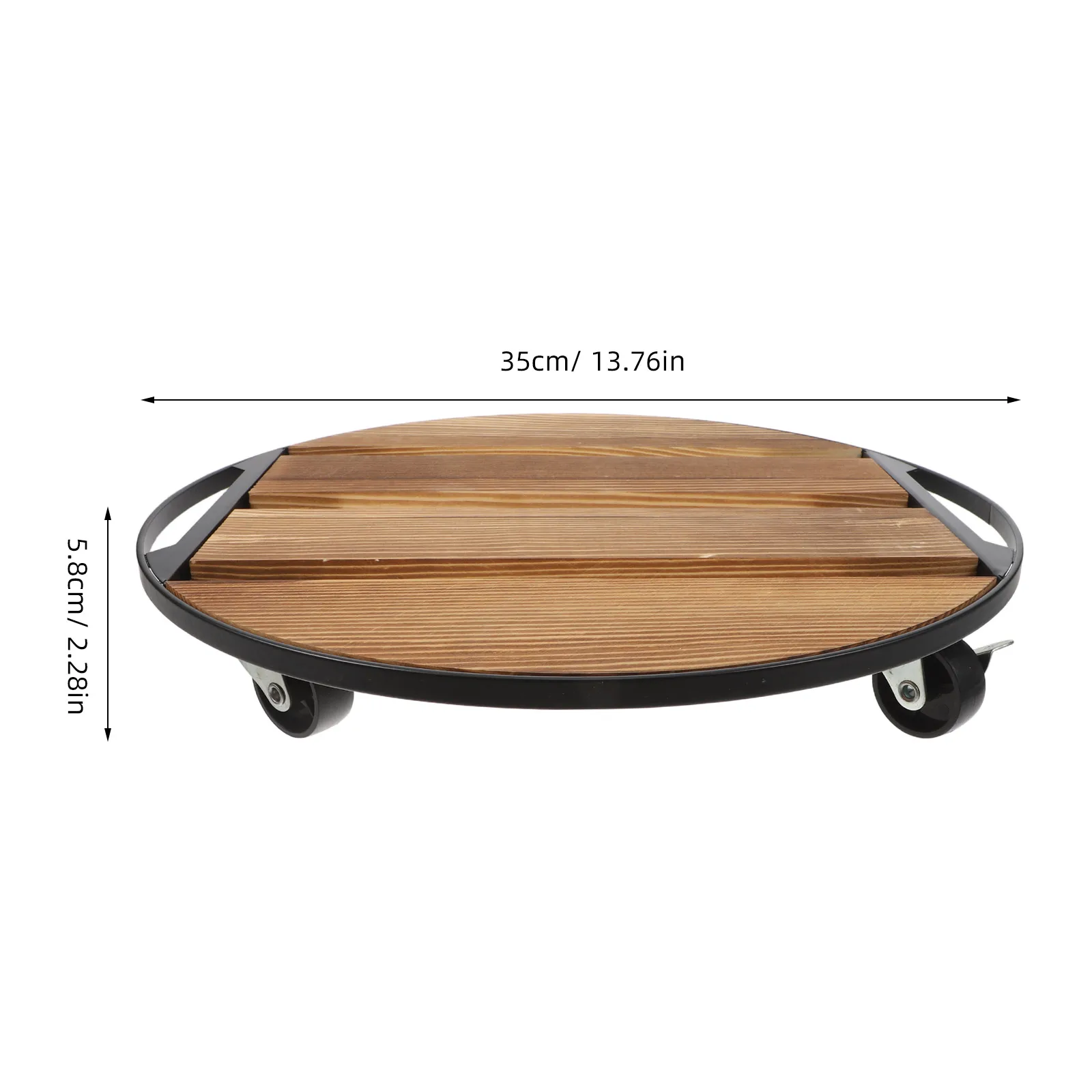 Heavy Duty 13.8 Inch Wooden Plant Stand Tray With Wheels Round Dolly With Metal Casters Bracket For Outdoor Indoor Garden Tool
Heavy Duty 13.8 Inch Wooden Plant Stand Tray With Wheels Round Dolly With Metal Casters Bracket For Outdoor Indoor Garden Tool