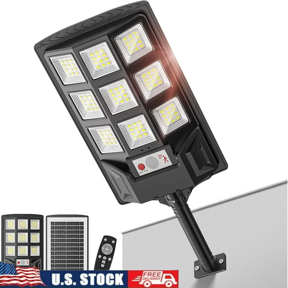 Solar Street Lights 1500W Outdoor Waterproof LED Dusk to Dawn Motion Sensor Remote 5 Modes Flood Light IP66 Solar Powered
Solar Street Lights 1500W Outdoor Waterproof LED Dusk to Dawn Motion Sensor Remote 5 Modes Flood Light IP66 Solar Powered
