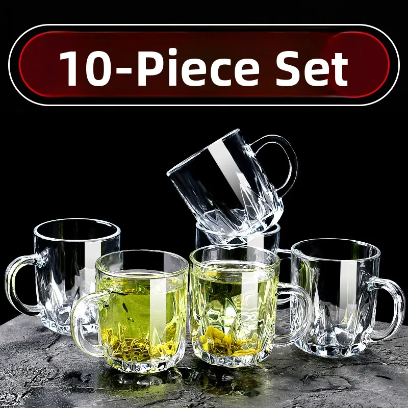 Heat Resistant Glass Cup with Handle for Living Room Beer Water Tea Glass Set of 10 Handles Antibacterial Single Layer Cups
Heat Resistant Glass Cup with Handle for Living Room Beer Water Tea Glass Set of 10 Handles Antibacterial Single Layer Cups