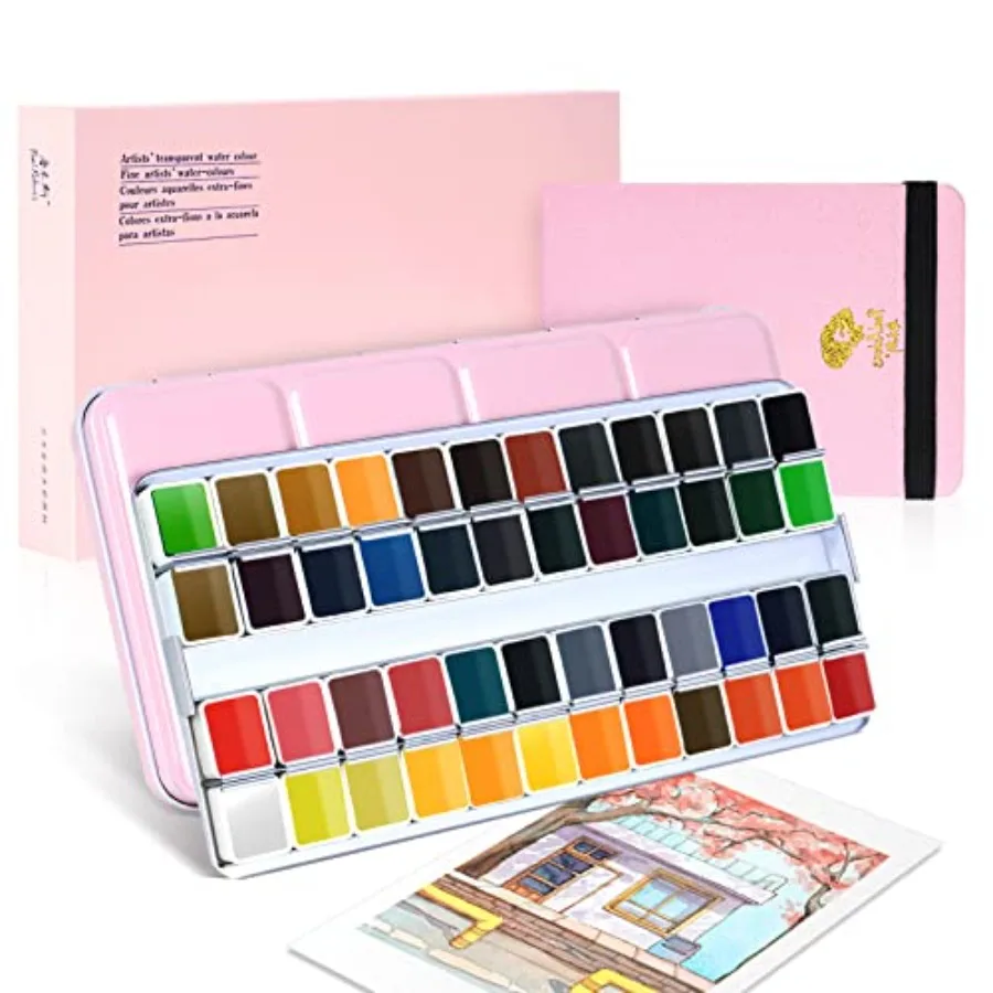 Watercolor Paint Artist Grade, 48 Colors Watercolor Paints Set Solid Cakes with Palette and Watercolor Journal 100% Cotton Hot
Watercolor Paint Artist Grade, 48 Colors Watercolor Paints Set Solid Cakes with Palette and Watercolor Journal 100% Cotton Hot
