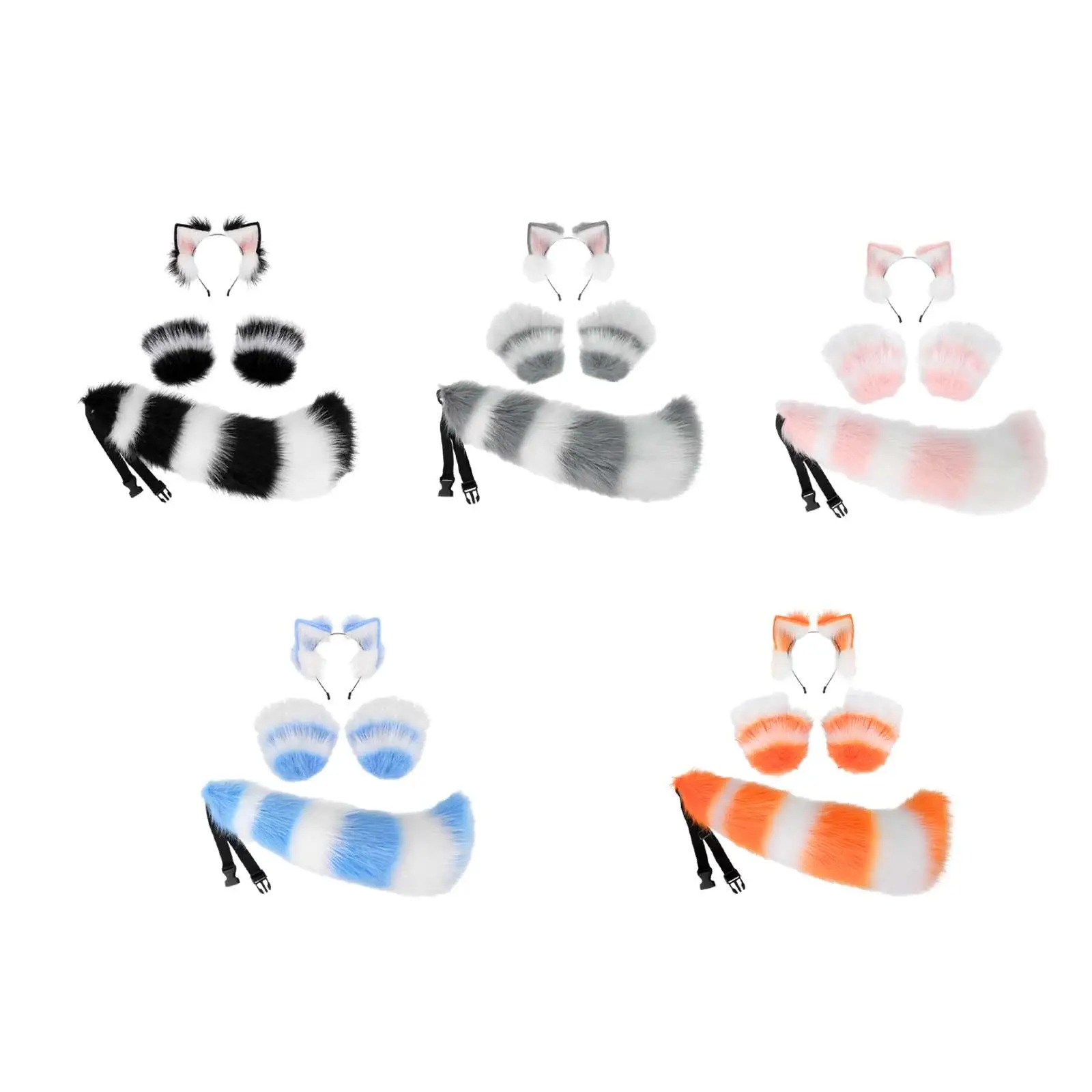 Animal Ears Headband Cosplay Gloves Tail Set Ears Hair Hoop Fancy Dress Costume Gift Decoration Headwear for Masquerade Dance
Animal Ears Headband Cosplay Gloves Tail Set Ears Hair Hoop Fancy Dress Costume Gift Decoration Headwear for Masquerade Dance