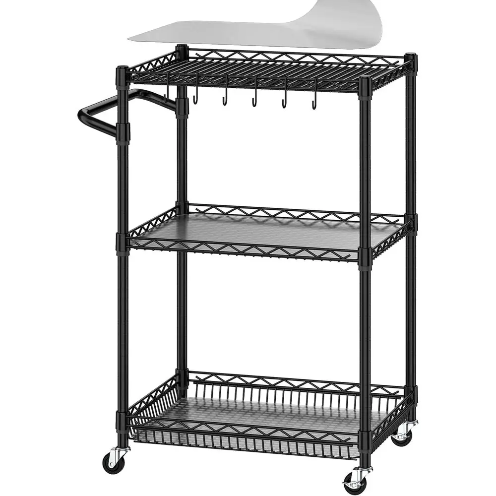 3 Tier Rolling Cart with Wheels, Metal Utility Cart or Storage Heavy Duty Wire Trolley or Kitchen Serving Grocery ood
3 Tier Rolling Cart with Wheels, Metal Utility Cart or Storage Heavy Duty Wire Trolley or Kitchen Serving Grocery ood