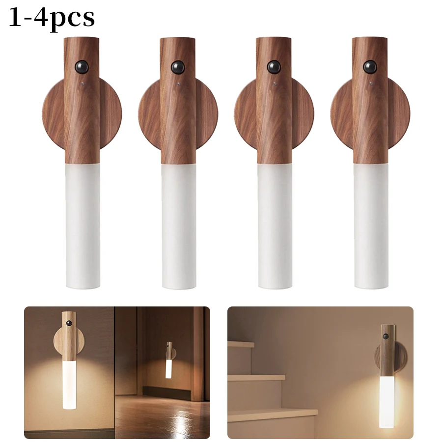 1/2/3/4pcs Rechargeable Wall Sconces Magnetic Wall Lights Night Light Motion Sensor Wooden Wall Lighting for Bedroom Stairs Hall
1/2/3/4pcs Rechargeable Wall Sconces Magnetic Wall Lights Night Light Motion Sensor Wooden Wall Lighting for Bedroom Stairs Hall