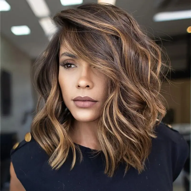 New Short Body Wave Lace Front Wig Brown Blonde Highlight Synthetic Hair Wigs For Women Pre Plucked Virgin HD Lace Frontal Wig
New Short Body Wave Lace Front Wig Brown Blonde Highlight Synthetic Hair Wigs For Women Pre Plucked Virgin HD Lace Frontal Wig
