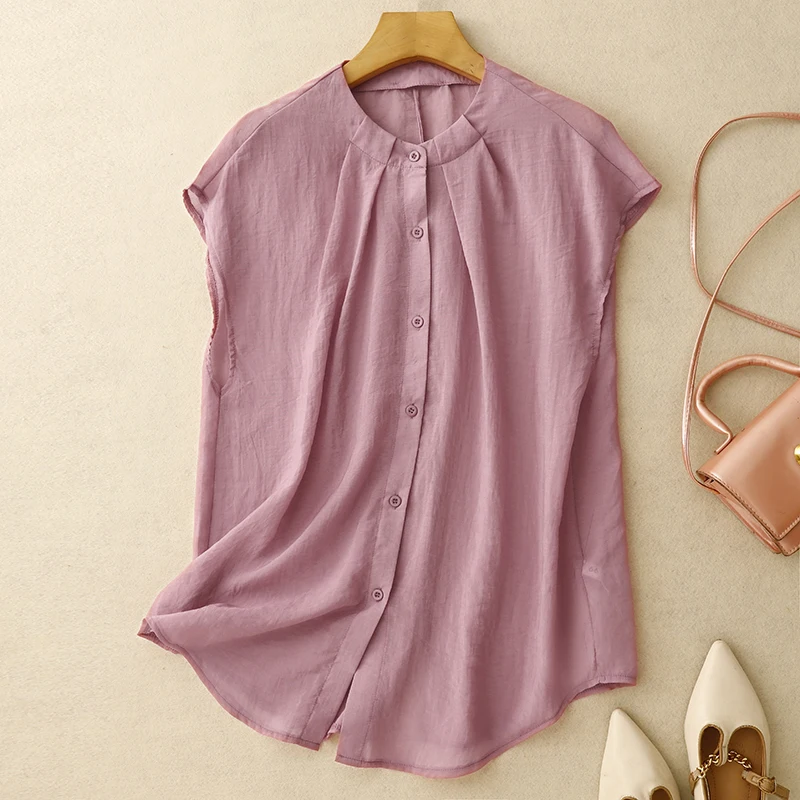 Retro Women's Loose Shirt Summer 2025 New Style Casual Fashionable Top Quality Comfortable Breathable Gauze Cotton Blend
Retro Women's Loose Shirt Summer 2025 New Style Casual Fashionable Top Quality Comfortable Breathable Gauze Cotton Blend