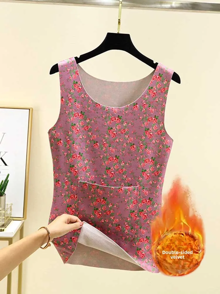 Double-Sided Fleece Warm Vest Winter Floral Belly Protection Bottom Shirt Sleeveless Filling Inner Wear Cold Resistance
Double-Sided Fleece Warm Vest Winter Floral Belly Protection Bottom Shirt Sleeveless Filling Inner Wear Cold Resistance