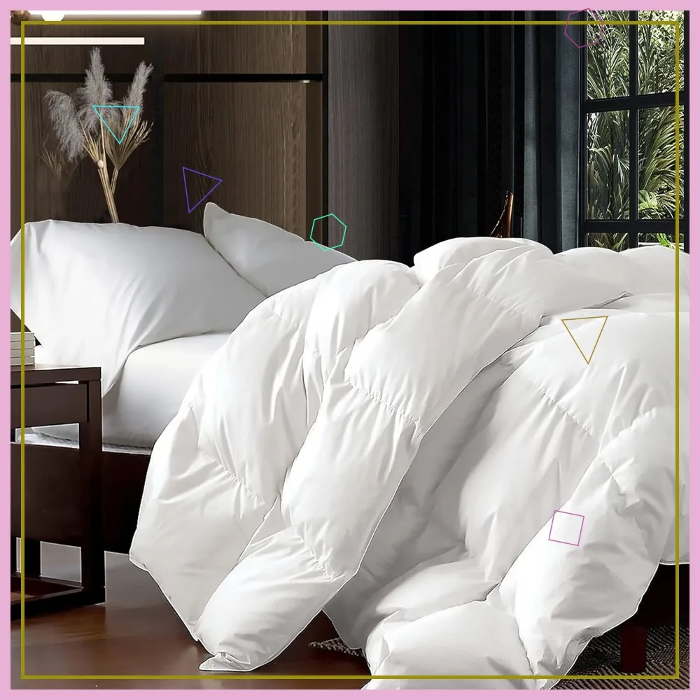 Oversized King 108"x98" Goose Down Comforter, Egyptian Cotton Cover, 65oz Fill, White
Oversized King 108"x98" Goose Down Comforter, Egyptian Cotton Cover, 65oz Fill, White