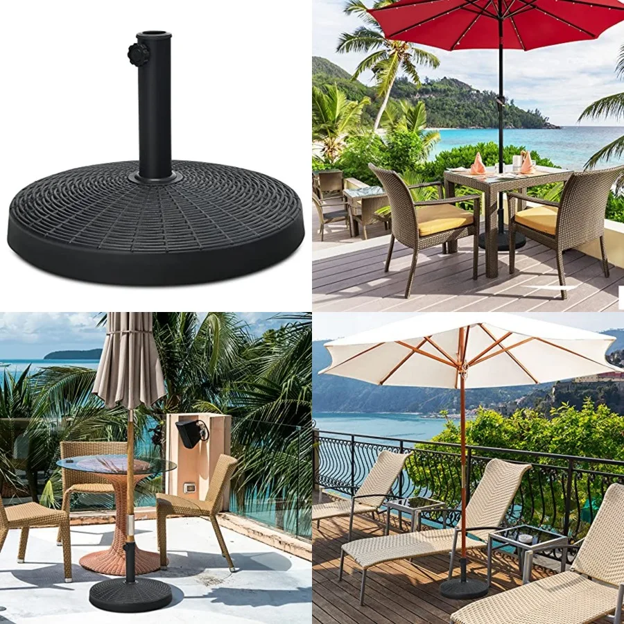 Tangkula 49 LBS Patio Umbrella Base, 20.5 Inch Outdoor Umbrella Stand W/Rattan Design, Adjustable Knob, Round Umbrella Holder f
Tangkula 49 LBS Patio Umbrella Base, 20.5 Inch Outdoor Umbrella Stand W/Rattan Design, Adjustable Knob, Round Umbrella Holder f