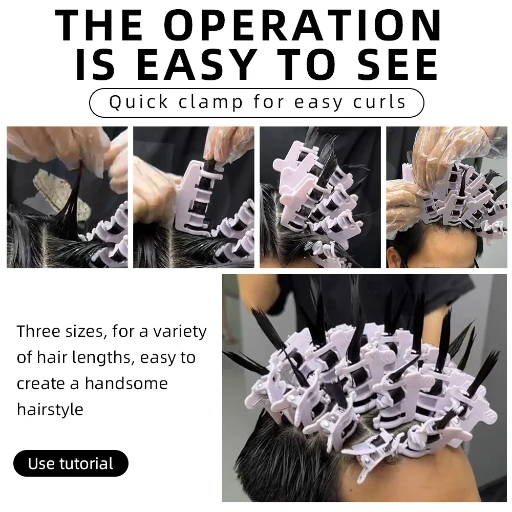 Men's Perm Clips for Short Hair, 25Pcs Reusable Curl Rollers, Hook Loop Styling Tools for Barbershop & Home Use
Men's Perm Clips for Short Hair, 25Pcs Reusable Curl Rollers, Hook Loop Styling Tools for Barbershop & Home Use