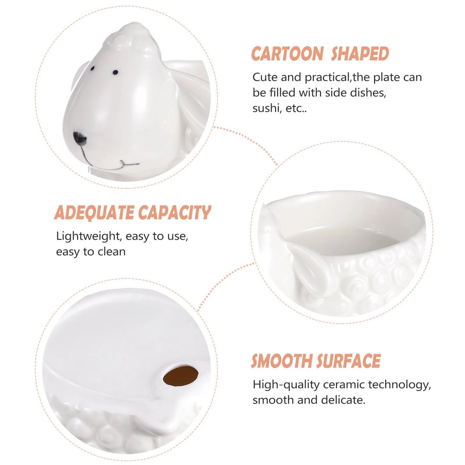 1Pcs Small Sheep Bowl Ceramic Cartoon Animal Shape High-Quality Food-Grade Dessert Breakfast Bowl for Home Restaurant Hotel Use
1Pcs Small Sheep Bowl Ceramic Cartoon Animal Shape High-Quality Food-Grade Dessert Breakfast Bowl for Home Restaurant Hotel Use