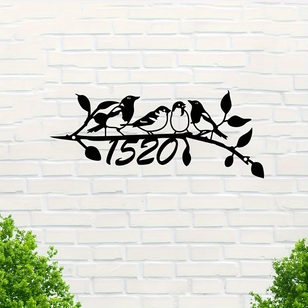 Artisanal Handmade Metal Address Plaque with Bird Branch Design Tailored for Outdoor Home Garden Wall Decor No Battery
Artisanal Handmade Metal Address Plaque with Bird Branch Design Tailored for Outdoor Home Garden Wall Decor No Battery