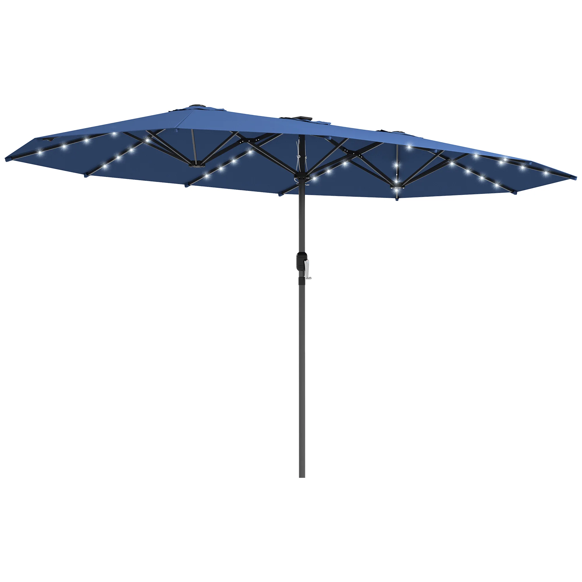 Garden Parasol, Double-Sided Sun Umbrella with Led Solar Lights, Patio Umbrella for Outdoor, Blue
Garden Parasol, Double-Sided Sun Umbrella with Led Solar Lights, Patio Umbrella for Outdoor, Blue