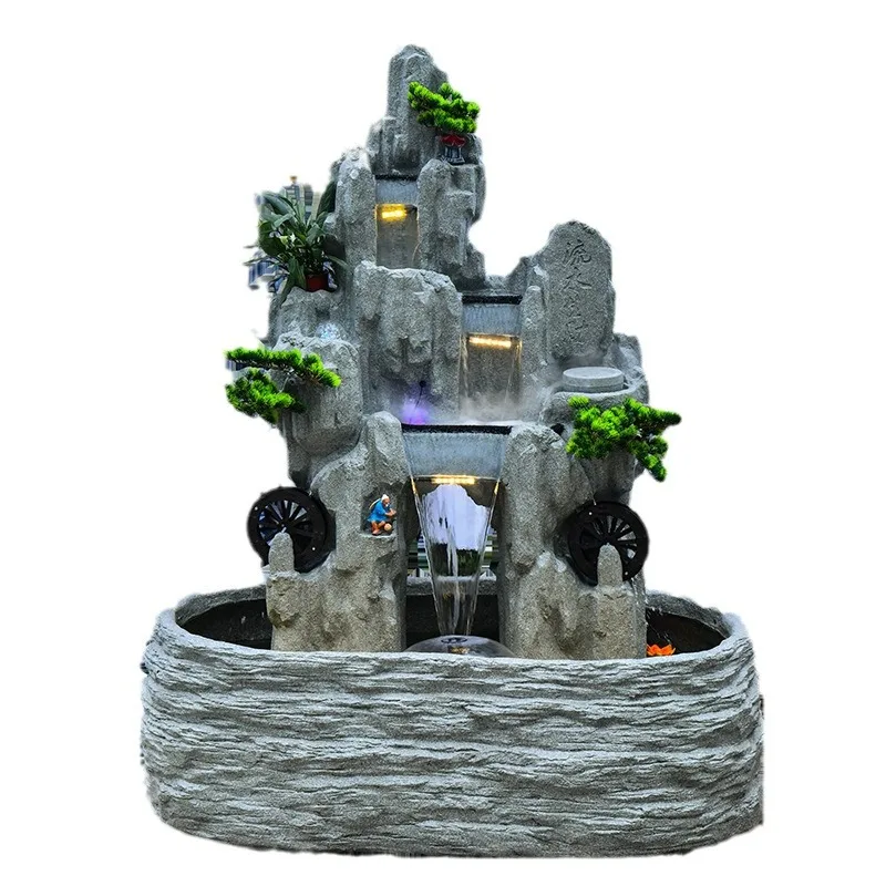 Flowing fountain landing, ornaments garden yard, water system landscape fish pond landscaping
Flowing fountain landing, ornaments garden yard, water system landscape fish pond landscaping