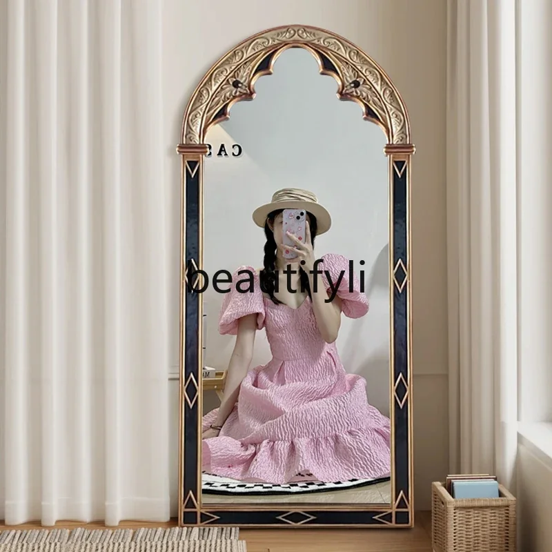 FG28French Style Dressing Retro Full-Length Mirror Wall-Mounted European American Style Floor Mirror Bedroom Dressing Mirror
FG28French Style Dressing Retro Full-Length Mirror Wall-Mounted European American Style Floor Mirror Bedroom Dressing Mirror