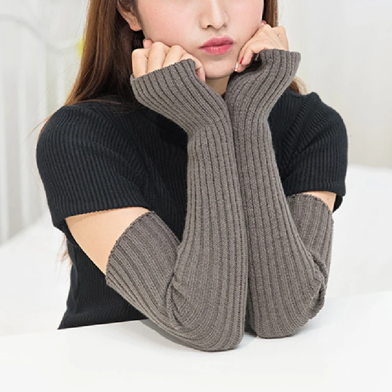 Winter Women Warm Knitted Arm Gloves Solid Color Half Finger Gloves Korean Style Thermal Arm Sleeve Fashion All-match Mittens
Winter Women Warm Knitted Arm Gloves Solid Color Half Finger Gloves Korean Style Thermal Arm Sleeve Fashion All-match Mittens