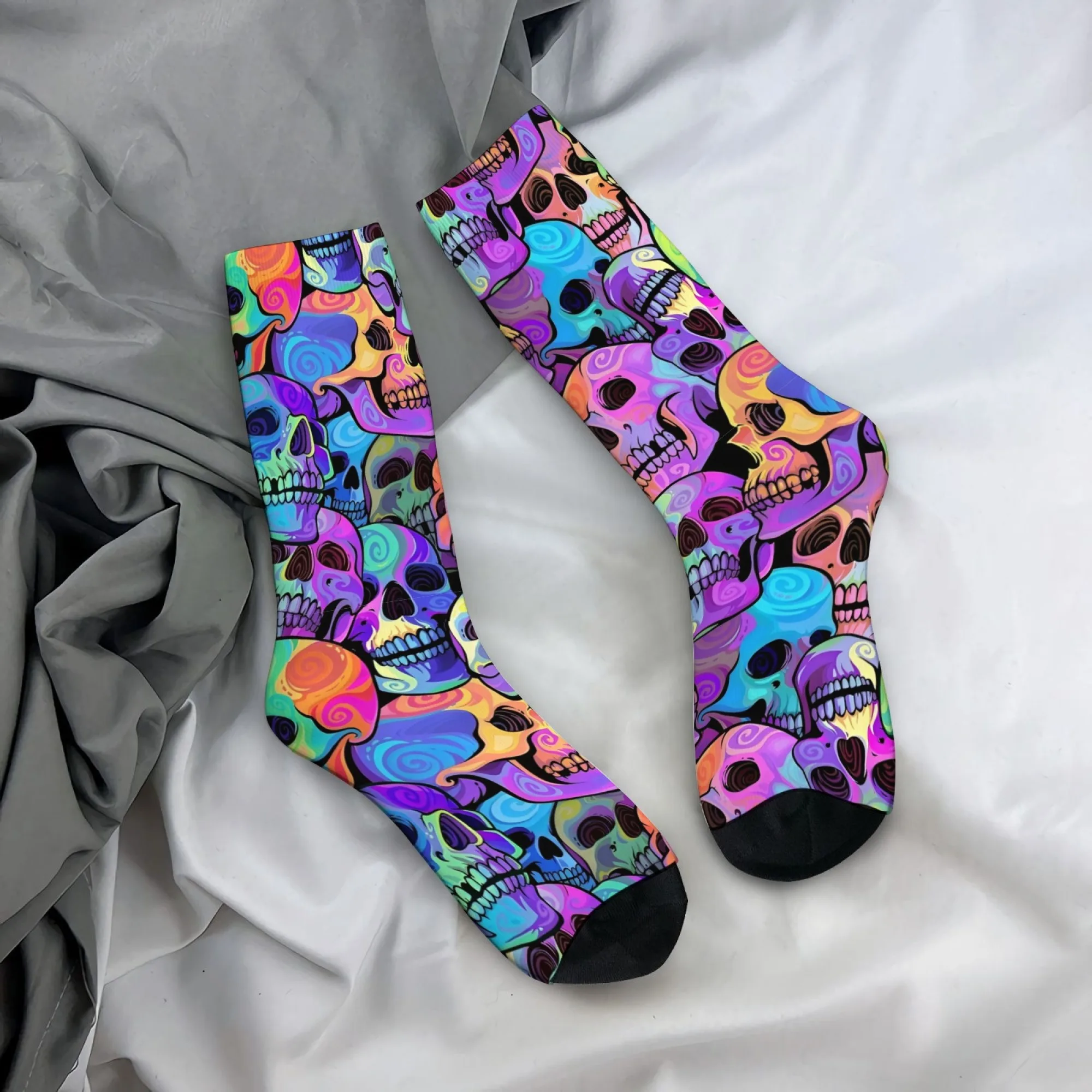 Fun Fluorescent Skull Print Men's Socks Skin-friendly Comfortable Durable Socks Street Style Gothic Hip-hop Harajuku Style Socks
Fun Fluorescent Skull Print Men's Socks Skin-friendly Comfortable Durable Socks Street Style Gothic Hip-hop Harajuku Style Socks