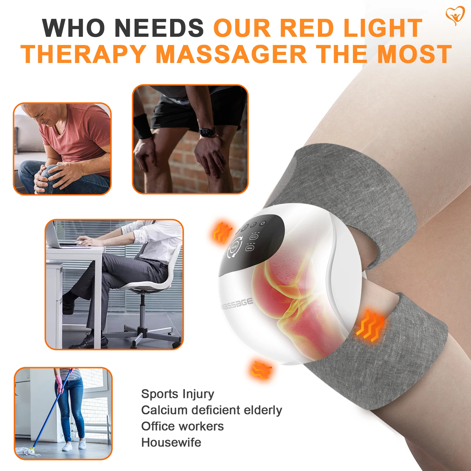 3D Wrap Knee Massager Red Light Therapy Device Heat High Frequency Vibration 3 Airbag 3 Level Relaxing Muscle Pain Relief
3D Wrap Knee Massager Red Light Therapy Device Heat High Frequency Vibration 3 Airbag 3 Level Relaxing Muscle Pain Relief