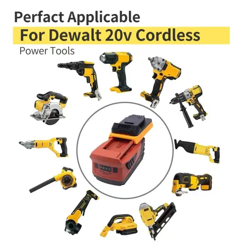Adapter For Hilti Battery compatible To Dewalt 18V Power Tools Sue Converter(Not include tools and battery)
Adapter For Hilti Battery compatible To Dewalt 18V Power Tools Sue Converter(Not include tools and battery)