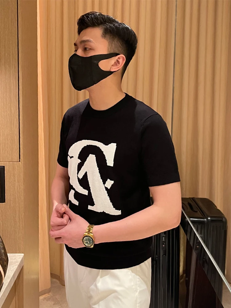 Летняя модная трикотажная футболка для мужчин, облегающая, с круглым вырезом, с буквенным принтом, повседневная, удобная, дышащая
Летняя модная трикотажная футболка для мужчин, облегающая, с круглым вырезом, с буквенным принтом, повседневная, удобная, дышащая