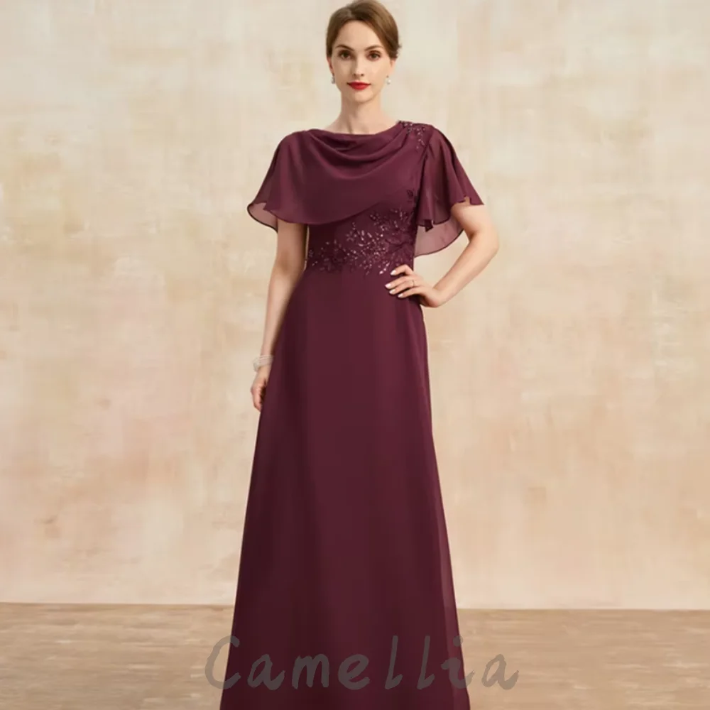 Custom Formal A Line Chiffon Mother Dress Sequined Lace Occasion Gown Burgundy Floor Length robe invitée mariage
Custom Formal A Line Chiffon Mother Dress Sequined Lace Occasion Gown Burgundy Floor Length robe invitée mariage