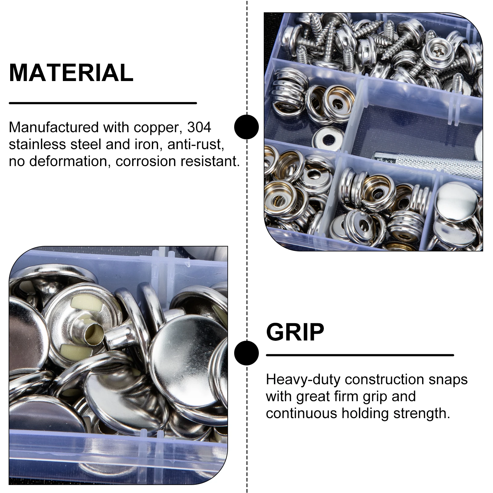 1 Set Stainless Steel Snaps Corrosion Resistant Boat Canvas Fastener Buttons Heavy Duty Screws Canvas 304 Steel
1 Set Stainless Steel Snaps Corrosion Resistant Boat Canvas Fastener Buttons Heavy Duty Screws Canvas 304 Steel